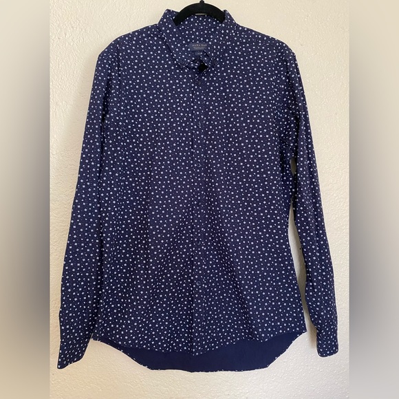 Zara Shirts Zara Man Blue Printed Button Up Poshmark